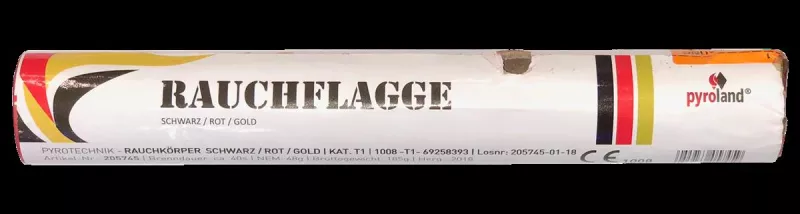 Rauchflagge 40sec schwarz/rot/gold