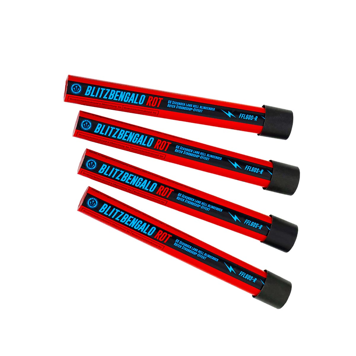 Blitzbengalo Rot 4er